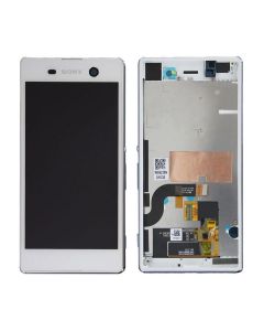 Sony Xperia M5 Original Display with Frame White