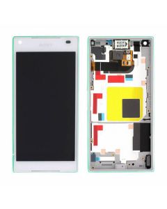 Sony Xperia Z5 Compact Original Display with Frame White