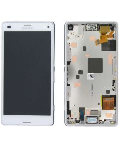 Sony Xperia Z3 Compact Original Display with Frame White