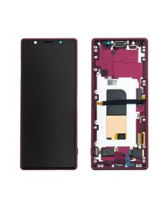 Sony Xperia 5 Original Display with Frame Red