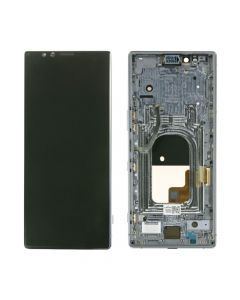 Sony Xperia 1 Original Display with Frame Gray
