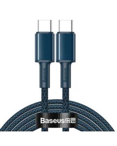Baseus High Density Braided Fast Charging Data Cable Type-C to Type-C 100W 2m Blue