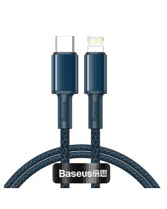 Baseus High Density Braided Fast Charging Data Cable Type-C to iP PD 20W 1m Blue