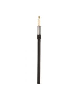 Deltaco Flat AUX cable, 3.5mm, 1m Black