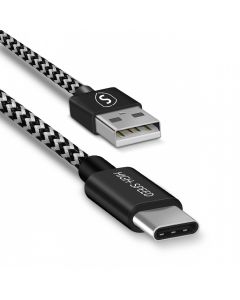 SiGN Skin USB-C Cable 2.1A 1.5m - Black / White