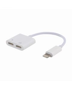 SiGN Adapter Lightning to Dual Lightning - Recharge and Listen - White