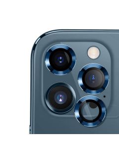 iPhone 12 Pro Max Camera Lens Protector Aluminum Alloy (3 Pcs) - Blue