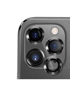 iPhone 12 Pro Max Camera Lens Protector Aluminum Alloy (3 Pcs) - Black