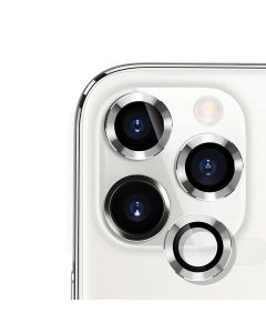 iPhone 11 Pro/11 Pro Max/12 Pro Camera Lens Protector Aluminum Alloy (3 Pcs) - Silver