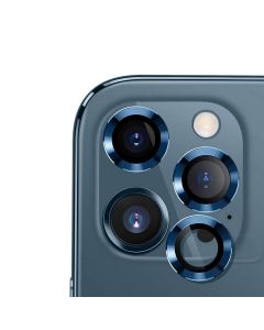 iPhone 11 Pro/11 Pro Max/12 Pro Camera Lens Protector Aluminum Alloy (3 Pcs) - Blue