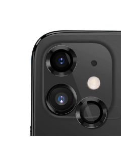 iPhone 11/12/12 Mini Camera Lens Protector Aluminum Alloy (2 Pcs) - Black