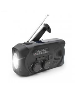 SiGN Crank Radio with Solar Cells, Flashlight and 2000mAh Powerbank