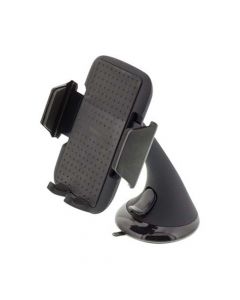 Deltaco Car holder for smartphone, adjustable mount with suction cup, black