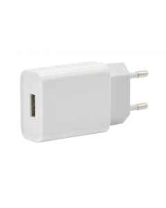 SiGN Wall Charger for iPhone, iPad, Android 1xUSB-A, 2.4A - White