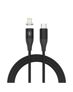 SiGN Magnetic USB C Lightning Cable 3A, 1m - Black