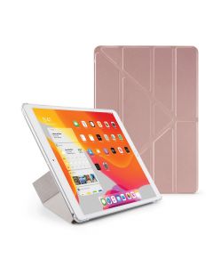 Pipetto iPad 10.2 Origami Case - Rose gold / Clear