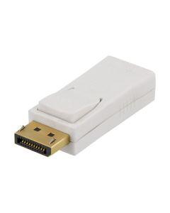 DELTACO Display Port to HDMI adapter, 20-pin ha - 19-pin ho White