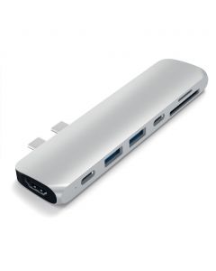 Satechi Type-C PRO Hub with 4K, Silver