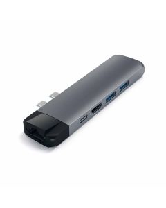 Satechi Type-C PRO Hub with Ethernet and 4K Space Gray