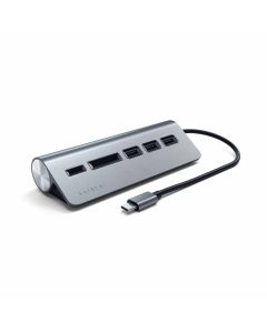 Satechi TYPE-C Alu USB Hub & Card Reader Space Gray