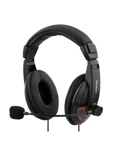 Deltaco headset, closed, black