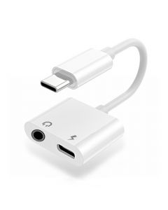 SiGN Adapter USB-C to 3.5mm - Charge & Listen - White