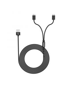 SiGN Duo Charge & Play Cable for PS5, 1.5m - Black