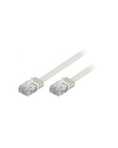 Deltaco Flat 20m, Network Cable, White