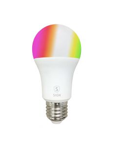 SiGN Smart Home Dimmable RGB LED lamp A60 9W E27