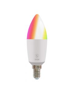 SiGN Smart Home Dimmable RGB LED lamp C37 4.5W E14