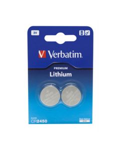Verbatim Button Cell Battery CR2450 3V Lithium - 2-pack