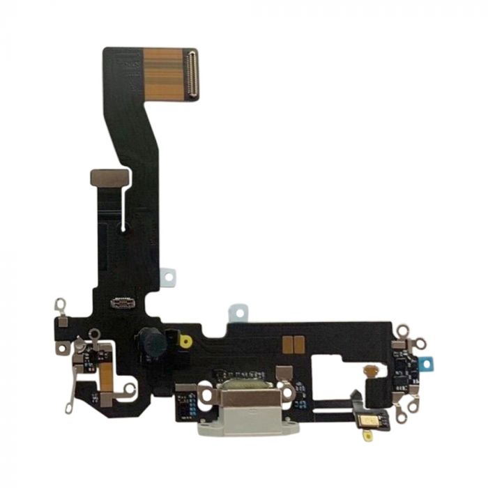 iPhone 12 Pro Charging Port & Microphone flex Cable Silver